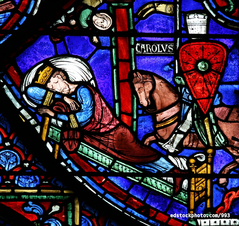 Charlemagne Window: Charlemagne Appears to Constantine