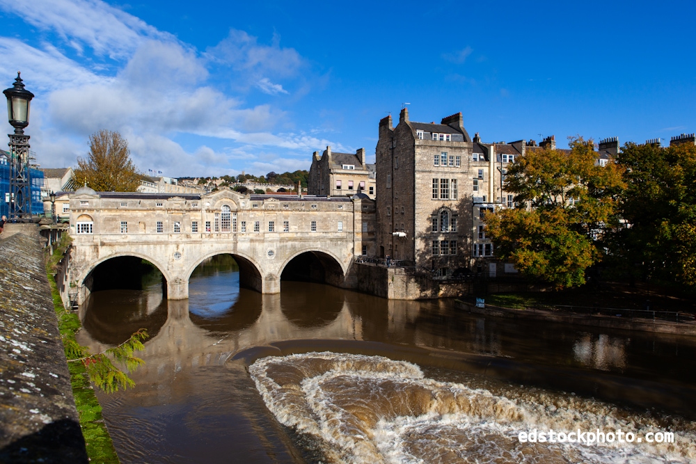 Pulteney Bridge from SW (Bath, England)