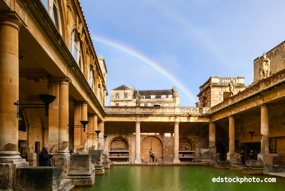 Rainbow at the Roman Baths (Bath, England)
