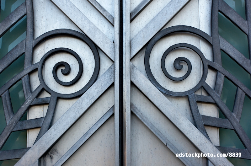 Stock Photo 8839 Art Deco Door Detail